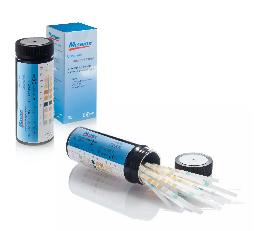Que thử phân tích nước tiểu 11 thông số [Mission® Urinalysis Reagent Strips (11 parameters)]