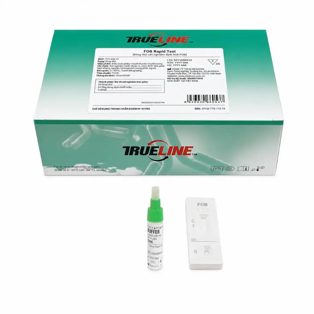 Khay thử xét nghiệm định tính máu ẩn trong phân [Trueline™ FOB Rapid Test]
