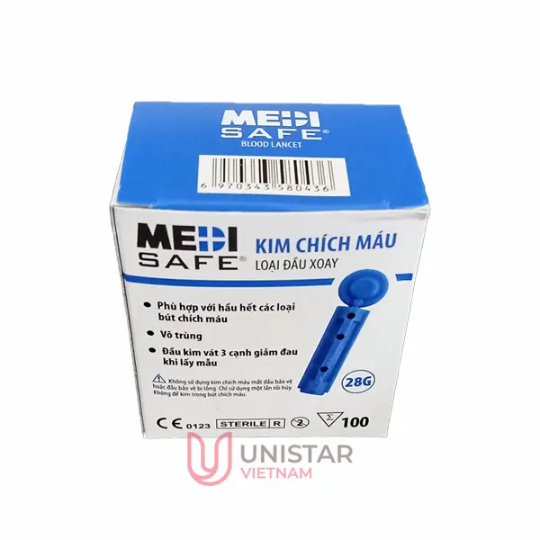 Kim chích máu loại đầu xoay [Medisafe® Blood Lancet]