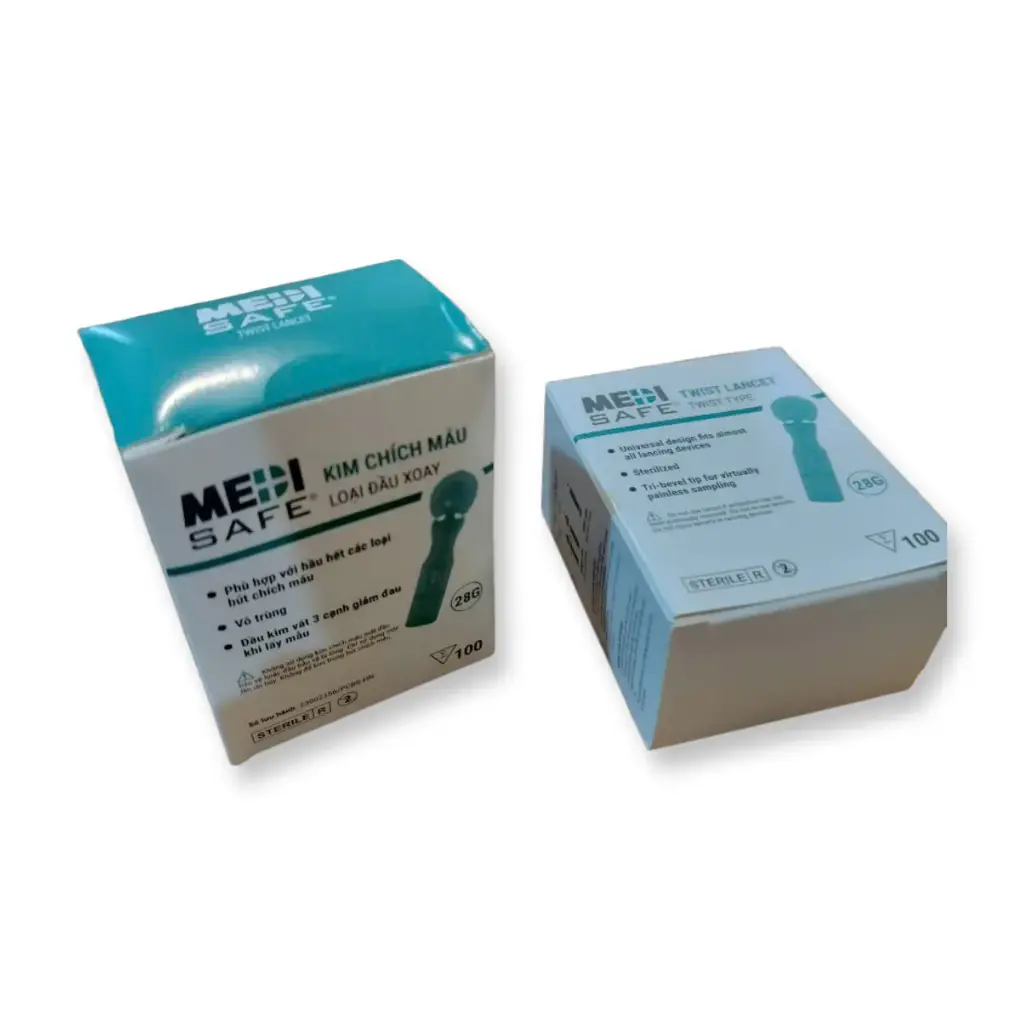 Kim chích máu loại đầu xoay [Medisafe® Twist Lancet]
