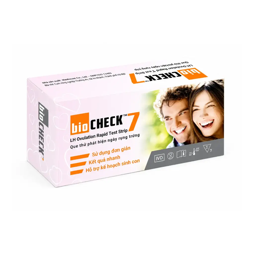 Que thử phát hiện ngày rụng trứng [Biocheck™ LH Ovulation Rapid Test Strip]