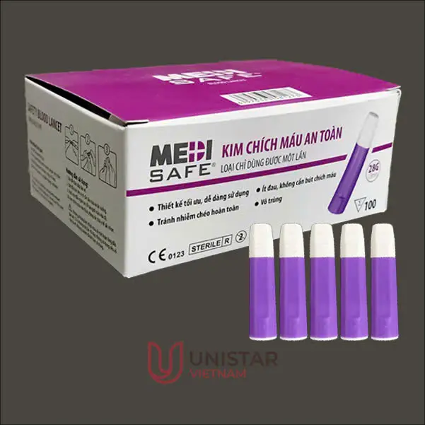 Kim chích máu an toàn 28G (100 chiếc/hộp)