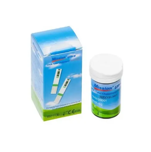 [C131-5011] Que thử Cholesterol (Mission Ultra CHOL total Cholesterol Strip) (Hộp 5 test) (Hộp 5)