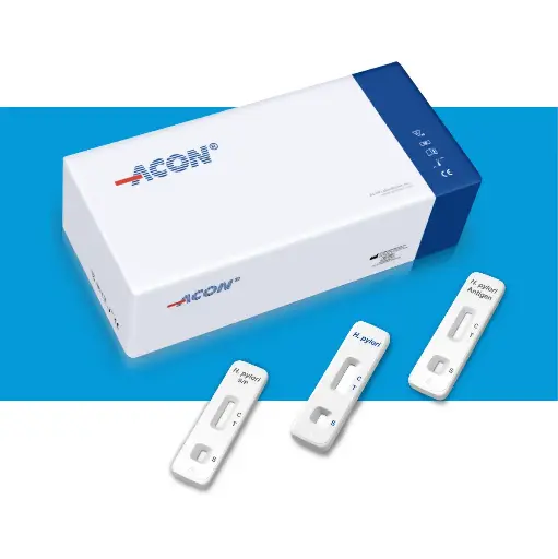 [L031-10621] Khay thử xét nghiệm định tính kháng thể kháng H.pylori (H.pylori Antibody Rapid Test Cassette) (Hộp 40 test) (40 xét nghiệm/hộp)