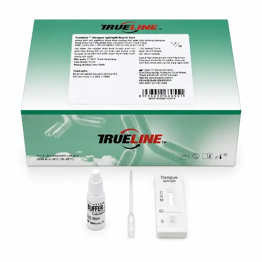 [IDENB-402] Khay thử xét nghiệm định tính kháng thể IgM, IgG kháng Dengue [Trueline™ Dengue IgG/IgM Rapid Test] (Hộp 30)