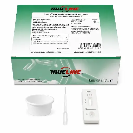 Khay thử xét nghiệm định tính Amphetamine [Trueline™ AMP Amphetamine Rapid Test Device]