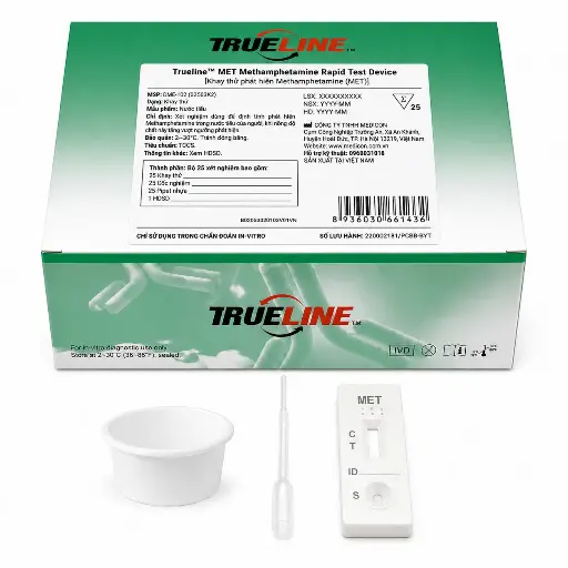 Khay thử xét nghiệm định tính Methamphetamine [Trueline™ MET Methamphetamine Rapid Test Device]