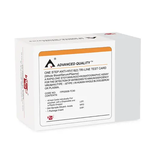 [ITP02006-TC40] Khay thử xét nghiệm định tính kháng thể kháng HIV 1&2 [Advanced Quality™ Rapid Anti-HIV (1&2) Test] (Hộp 40)